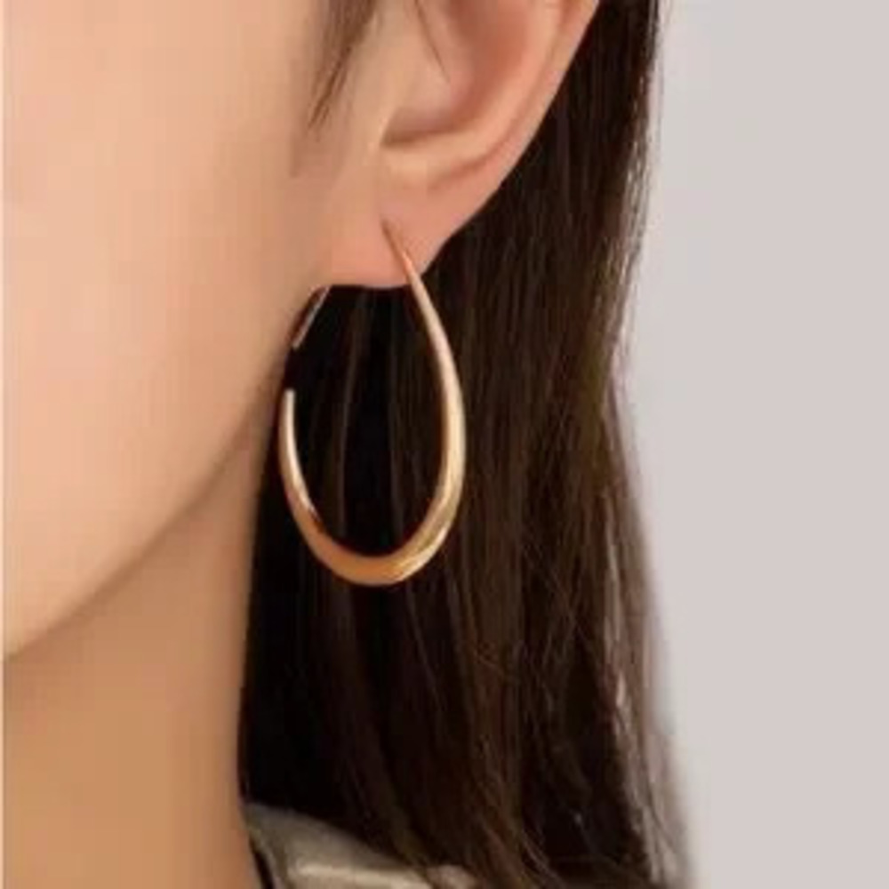 Teardrop Hoop Earrings (7110)
